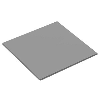 картинка Потолок подвесной Alubest кассетный оцинкованый серый tegular 600х600мм 