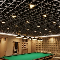 Подвесной потолок треугольный Алюбест Грильято 120х120 мм (цена за м2)