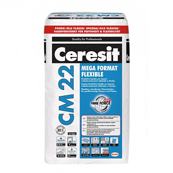 картинка Клей для плитки Ceresit CM 22 Mega Format Flexible эластичный, 25 кг 